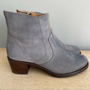 Roots Liberty suede leather boots, grey, size 7.5